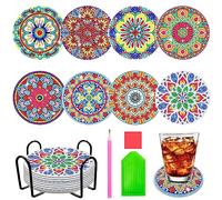 Regalo Bambina 9 10 11 12 Anni, Diamond Painting Kit Sottobicchiere Mandala Regali Ragazza 8-12 Anni Femmina Fai da Te Giochi Bambina 8 9 10 11 Anni Idee Regalo Compleanno Ragazze Adolescente Adulto