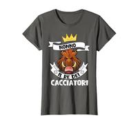 Regalo Caccia Nonno Il Re dei Cacciatori Cacciatore papà Maglietta, Donna, Asfalto, L