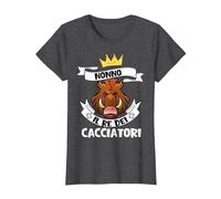 Regalo Caccia Nonno Il Re dei Cacciatori Cacciatore papà Maglietta, Donna, Grigio Scuro, XL
