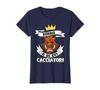 Regalo Caccia Nonno Il Re dei Cacciatori Cacciatore papà Maglietta, Donna, Navy, XS