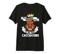 Regalo Caccia Nonno Il Re dei Cacciatori Cacciatore papà Maglietta Premium