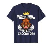 Regalo Caccia Nonno Il Re dei Cacciatori Cacciatore papà Maglietta, Uomo, Navy, S