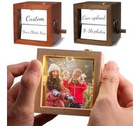 Regalo cinematografico principale su ordinazione per lui, album personalizzato della manovella con l'immagine, scatola di amore illuminata romantica per la fidanzata