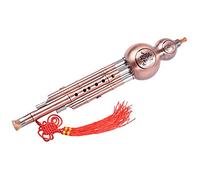 Regalo cinese Bb/C Hulusi Strumento a fiato di bambù Zucca Cucurbit Flauto Resina ABS /72 (Color : Bronze, Size : C KEY)