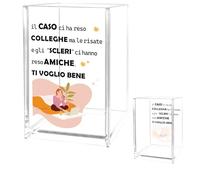 Regalo Collega Donna Compleanno Portapenne in Acrilico Personalizzato Regalo Collega Che Cambia Lavoro Regali per Colleghi Di Lavoro Regali Buona Fortuna per Lei Colleghi Amica Donna Natale Pasqua