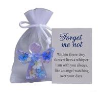 Regalo commemorativo con scritta "Forget Me Not Angel", un ricordo di simpatia premuroso che simboleggia pace e comfort per coloro che amano perduti per i propri cari (1)