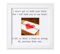 Regalo commemorativo per la perdita della gravidanza - I Never Got to Hold Your Hand - Cornice per la perdita precoce del bambino per l'amica - Decorazione per lutto del bambino non ancora nato