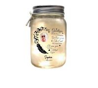 Regalo commemorativo personalizzato per la perdita della persona amata - 1 barattolo rotondo decorativo regalo in lutto per mamma e papà