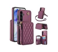 Regalo Compatibile Con Samsung Galaxy A55 5G Awquer Aw001 Borsa A Tracolla Con Cerniera Dal Design Ispirato A Chanel, Con Cover Posteriore In Pelle E