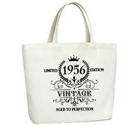 Regalo Compleanno 70 Anni Donna, Borsa Tela Compleanno 1956, Idea Regali 70 Anni per Moglie, Mamma, Amica, Nonna, Sorella, Zia, Collega