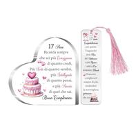 Regalo Compleanno Targhe Acriliche Segnalibro Set da 2 Pezzi Cuore Scrivania Segni Sorella Figlia Amici Donne Nascita Giorno Presente Incoraggiare Nipote 60° 70° 80° Mamma Nonna Madrina Ricordi (17)
