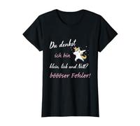 Regalo con Scritta ICH bin Klein, Lieb und Nett Einhorn, da Donna Maglietta