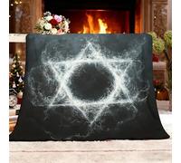 Regalo Coperta L 100x130cm Retrò Pentagramma Simbolo Calda Copridivano Coperta da letto Morbida e leggera Buio per Mamma Donne e Fidanzate