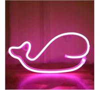Regalo creativo per insegne al neon Luci al per neon a forma di per coda balena, decorazione da parete per camera letto, matrimonio, festa, bambini(Rosa)