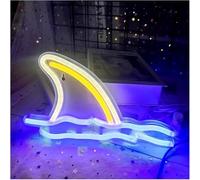 Regalo creativo per insegne al neon Luci al per neon a forma di per coda balena, decorazione da parete per camera letto, matrimonio, festa, bambini