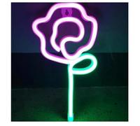 Regalo creativo per insegne al neon Per insegna al neon a forma di fiore Per rosa, per camera da letto, parete per feste(Neon-2)