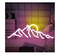 Regalo creativo per insegne al neon Per insegne al neon con luci dimmerabili per decorazioni domestiche, montagne e sole(I)