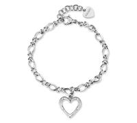 Regalo Cresima Bracciale Cuore Aperto Ragazza Sagapo Acciaio SMO11 S'agapo