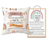 Regalo da Sorella: ABBIAMO CERCATO DI TROVARE IL REGALO MIGLIOR PER TE MA TU HAI GIÀ NOI - con Portachiavi e Biglietto, Ideale per Compleanno Natale Festa delle Sorelle