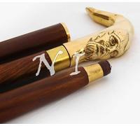 Regalo da uomo in ottone con manico per viso umano in stile vintage, asta...