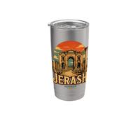 Regalo da viaggio vintage a Jerash Jordan Bicchiere termico in acciaio inox doppia parete