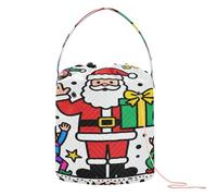 Regalo - Dare Babbo Natale ed Elfi Filato Bag Crochet Organizer Bag Borsa Portatile da Viaggio per i Viaggi Crochet Knitting Supplies