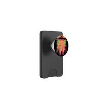 Regalo d'arte alieno retrò fantascientifico vintage UFO Abduction Cat PopSockets PopWallet per MagSafe