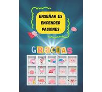 Regalo de fin de curso agradecimiento profesores. Secciones diseñadas para recopilar emociones, recuerdos, frases emotivas, foto grupo y espacio ... dibujar los momentos especiales del aula.
