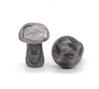 Regalo decorativo for statua con bacchetta for massaggio in cristallo di quarzo naturale intagliato a forma di mini fungo da 0,7 pollici (Color : Picasso Jasper, Size : 5 PC)