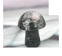 Regalo decorativo for statua con bacchetta for massaggio in cristallo di quarzo naturale intagliato a forma di mini fungo da 0,7 pollici (Color : Moss Agate, Size : 20 PC)