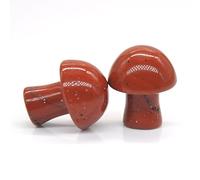 Regalo decorativo for statua con bacchetta for massaggio in cristallo di quarzo naturale intagliato a forma di mini fungo da 0,7 pollici (Color : Red Jasper, Size : 5 PC)