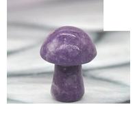 Regalo decorativo for statua con bacchetta for massaggio in cristallo di quarzo naturale intagliato a forma di mini fungo da 0,7 pollici (Color : Lilac Lepidolite, Size : One Size)