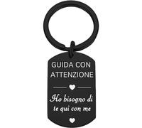 Regalo del Fidanzato, Regalo della Patente di Guida Portachiavi, Regalo del Nuovo Conducente, Regalo del Camionista, Regalo del Marito, Regalo di Giorno del Padre, Regalo di San Valentino, Nero