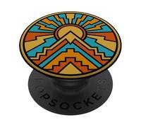 Regalo della cultura dei nativi americani indigeni Sun Mountain PopSockets PopGrip Adesivo
