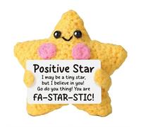 Regalo dell'amicizia a forma di stella, fatto a mano, lavorato a maglia, per relazioni a lunga distanza, addio addio e relazioni a lunga distanza, regalo per donne, amici, colleghi, capo, insegnante