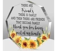 Regalo dell'amicizia per donne e ragazze che vanno via, migliore amica, regalo di compleanno per amici, placca acrilica per colleghi, pensionamento, Natale, ricordo decorativo (Nonagon)