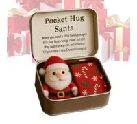 Regalo Di Abbraccio Tascabile Di Natale - Ricordo Di Bambola Fatta A Mano In Feltro E Carta | Biglietto Con Messaggio Sincero Da 6,4 X 5 Cm | Regalo Premuroso Di Incoraggiamento A Lunga Distanza Per A