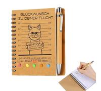 Regalo di Addio per Colleghi, Set con Quaderno e Penna, Regalo di Pensionamento per Educatori e Insegnanti, Ringraziamento per Colleghi, Addio Divertente