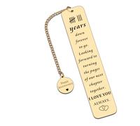 Regalo di anniversario di bronzo per uomini e donne, regalo in bronzo per l'8° anniversario, 8° anniversario regalo per lei lui, 8 anni di anniversario di matrimonio segnalibro per coppie, regalo di