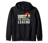 Regalo di Caccia Vintage Dad The Man The Myth Felpa con Cappuccio