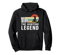 Regalo di Caccia Vintage Dad The Man The Myth Felpa con Cappuccio
