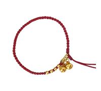 Regalo di Capodanno rosso intrecciato simboleggia pace e felicità con chiusura regolabile disegni stili cinesi intrecciato braccialetto regolabile
