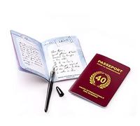 Regalo di compleanno 40 anni, da donna, uomo, passaporto per la quarantena, biglietto di compleanno, decorazione di compleanno 40 anni, idea regalo originale, un vero passaporto falso come libro degli