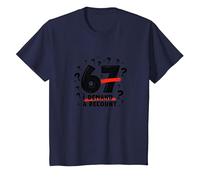 Regalo di Compleanno: 67? I Demand a Recount - Funny Age Humor Maglietta, Bambini, Navy, 6 Anni