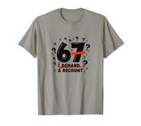 Regalo di Compleanno: 67? I Demand a Recount - Funny Age Humor Maglietta, Uomo, Ardesia, 3XL