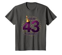 Regalo di Compleanno: I Make 43 Look Good Funny Age Celebration Maglietta, Bambini, Asfalto, 6 Anni
