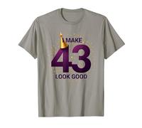 Regalo di Compleanno: I Make 43 Look Good Funny Age Celebration Maglietta, Uomo, Ardesia, 3XL