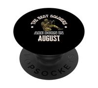 Regalo di compleanno militare dell'esercito di agosto Best Soldiers Are Born In August PopSockets PopGrip Adesivo