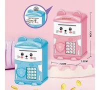 Regalo di compleanno per bambini dell'asilo, cassaforte con password - Bancomat realistico per deposito e prelievo, salvadanaio smart a forma di porcellino con password a tema cartoni animati, scatola