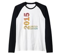 Regalo di Compleanno per Bambini Nati nel 2015 Che compie 10 Anni Maglia con Maniche Raglan
